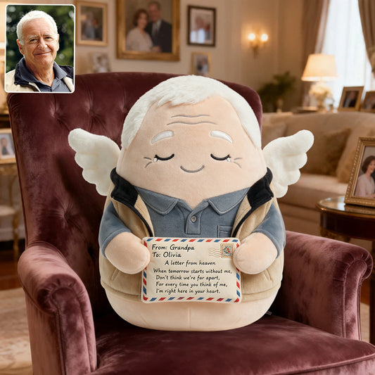 Memory Angel - Personalisierte Gedenk Premium Kunstfell Kissen