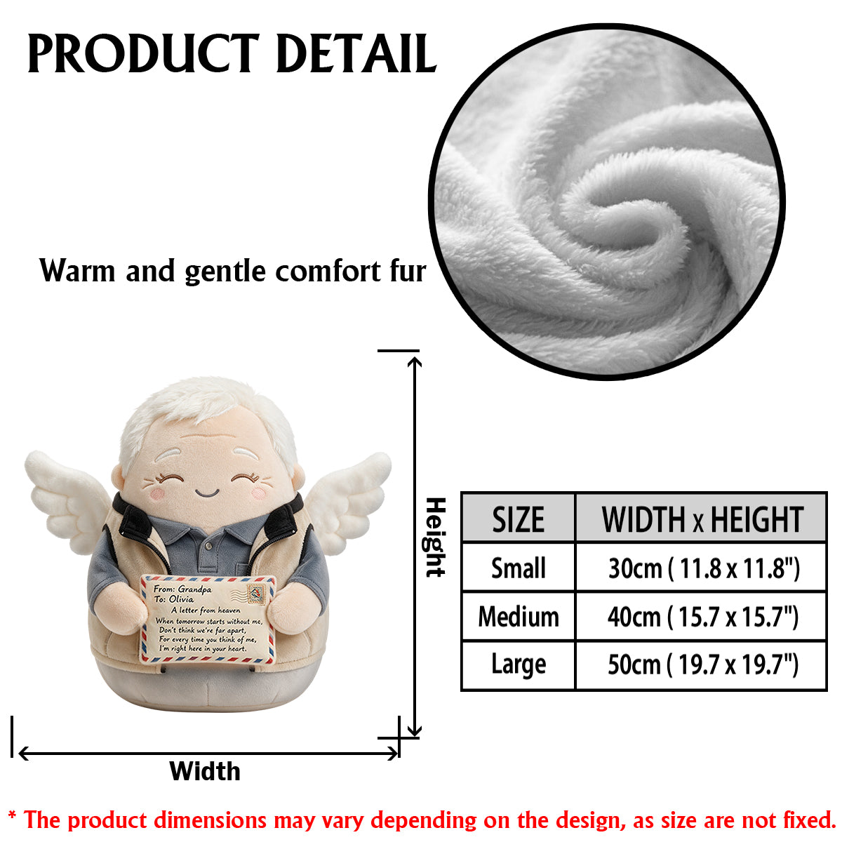 Memory Angel - Personalized Memorial Premium Faux Fur Pillow