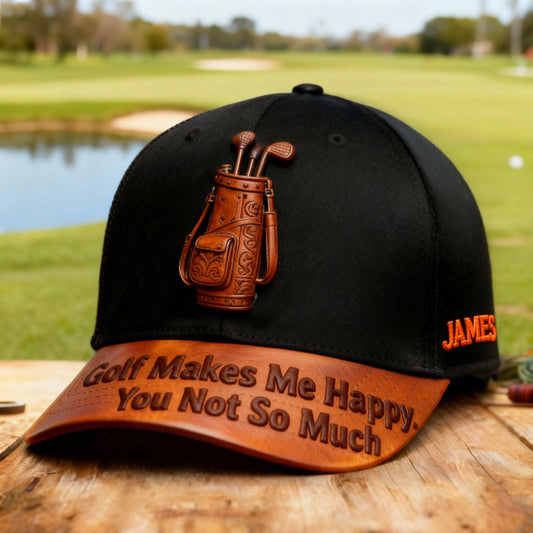 Golf Makes Me Happy - Personalized Golf Classic Cap