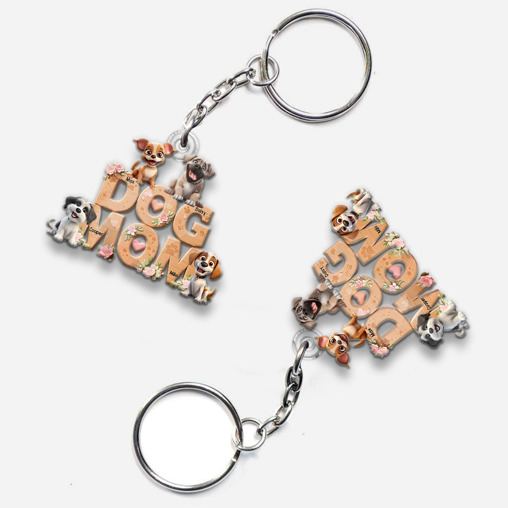 Hundemama – Personalisierter Schlüsselanhänger in Hundeform