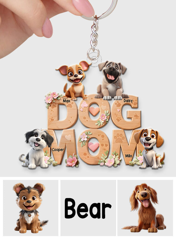 Hundemama – Personalisierter Schlüsselanhänger in Hundeform