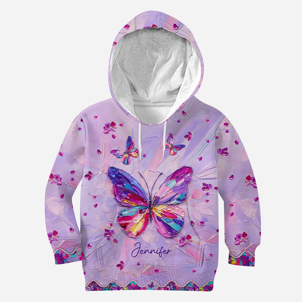 Wunderschöner Schmetterling – Personalisiertes T-Shirt mit Schmetterlingsmuster