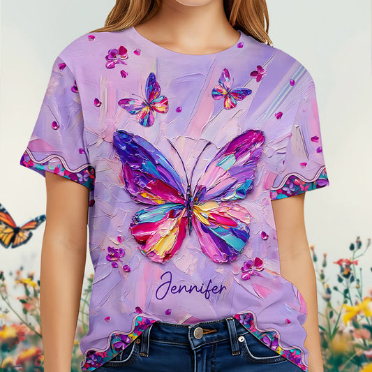 Beautiful Butterfly - Personalized Butterfly All Over Shirt