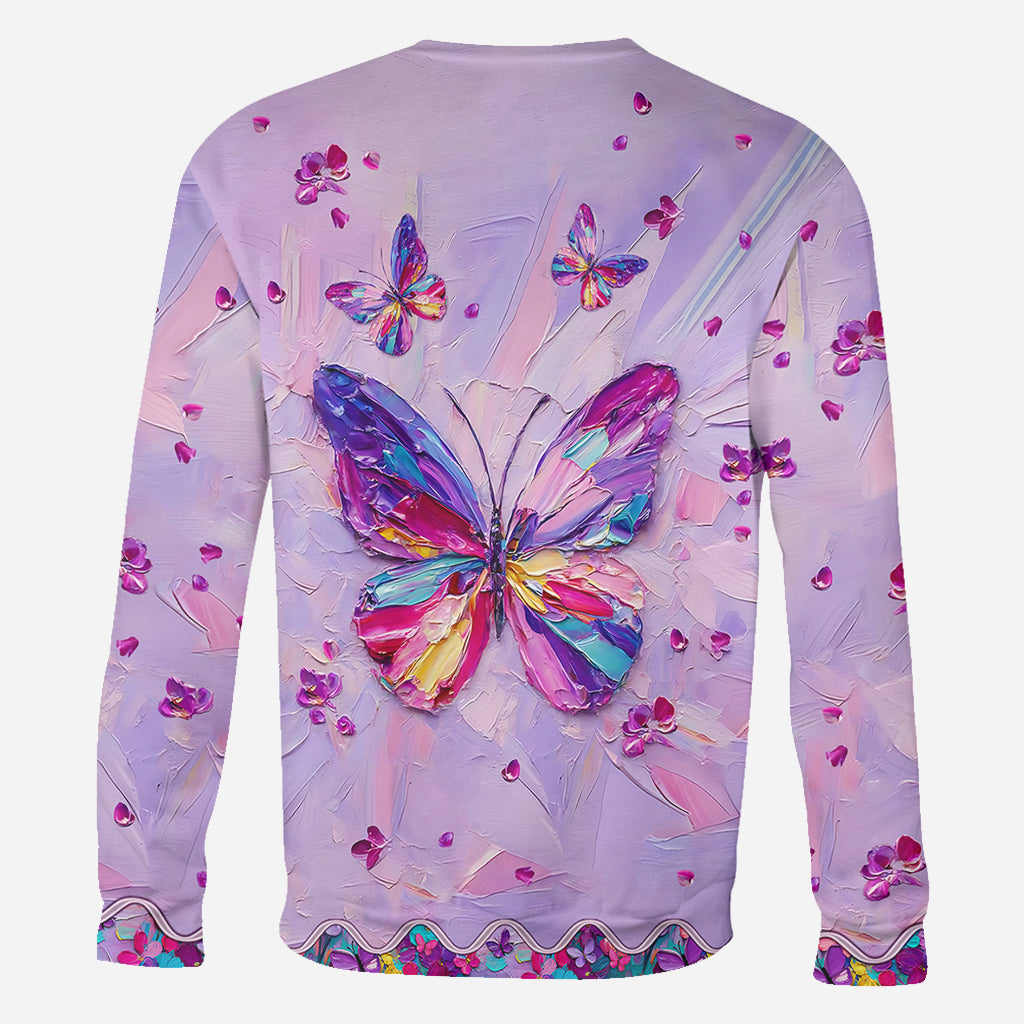 Wunderschöner Schmetterling – Personalisiertes T-Shirt mit Schmetterlingsmuster