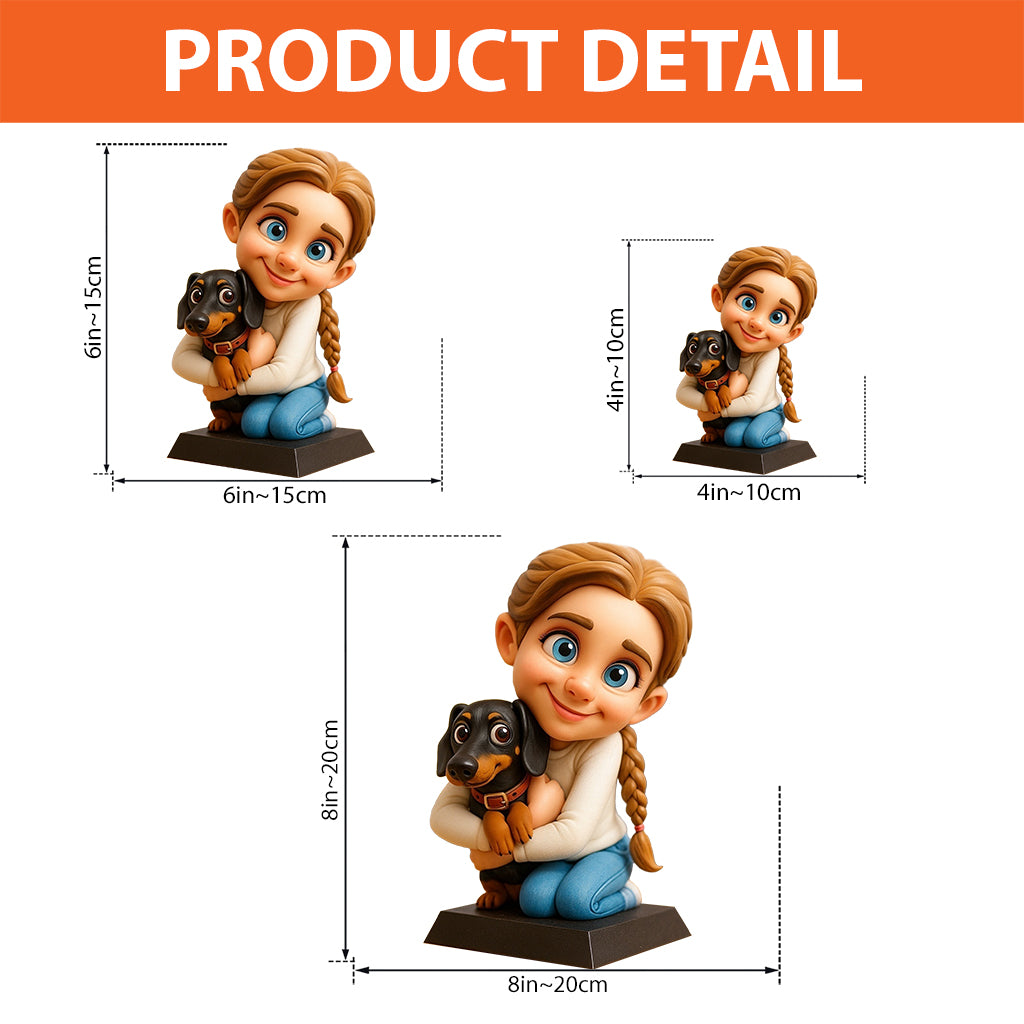 Sinnvolles Geschenk für Hundeliebhaber im Cartoon-Stil – personalisierte Acrylplakette in Hundeform