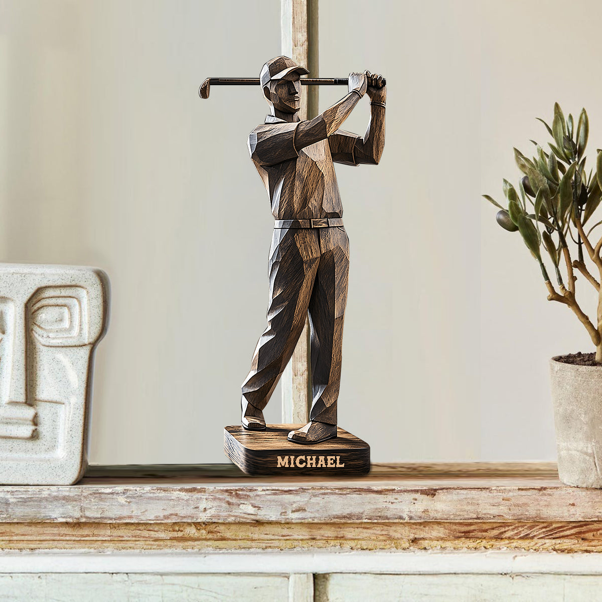 Best Golfer By Par - Personalized Golf Custom Shaped Wood Plaque
