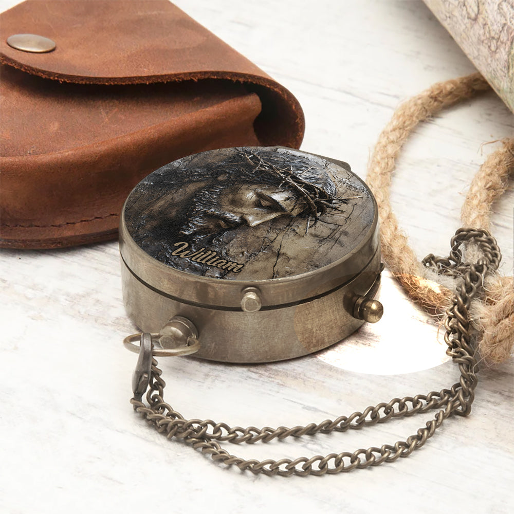 Faith Hope Love - Personalized Christian Compass