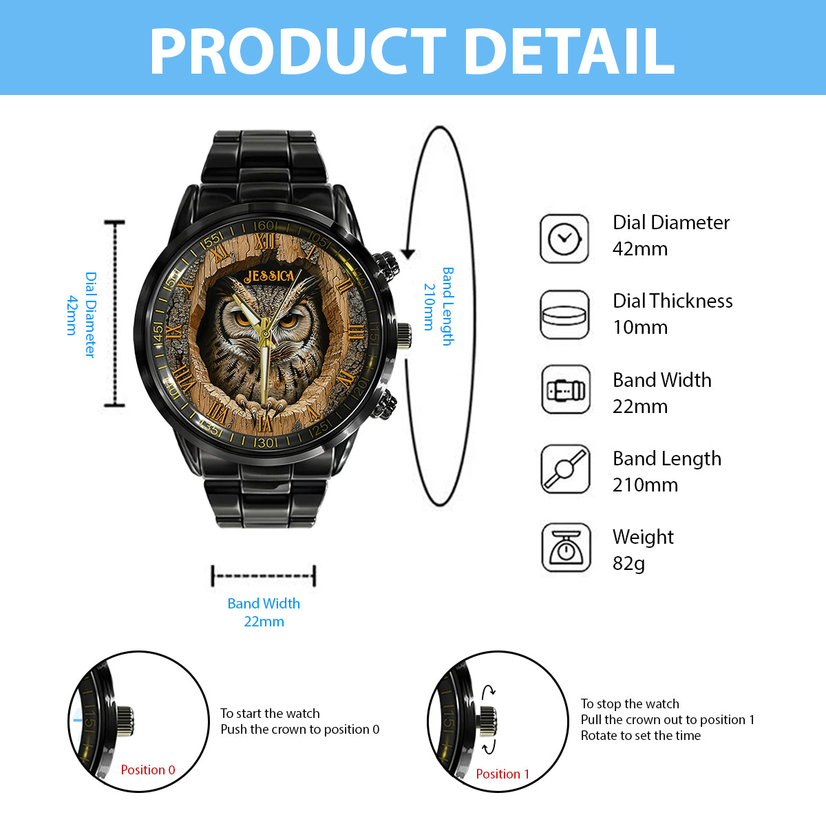 Love Owls - Personalized Owl Hand Watch