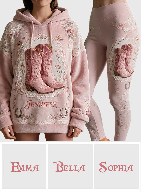 Cute Cowgirls - Personalized Cowgirl Hoodie and Leggings