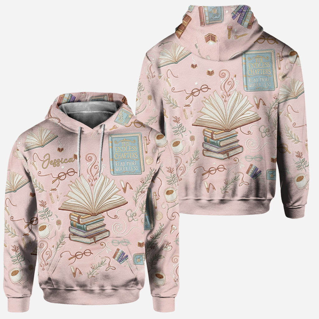 Einfach ein Mädchen, das Bücher liebt – personalisierter Buch-Hoodie und Leggings