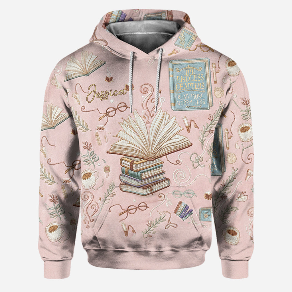 Einfach ein Mädchen, das Bücher liebt – personalisierter Buch-Hoodie und Leggings