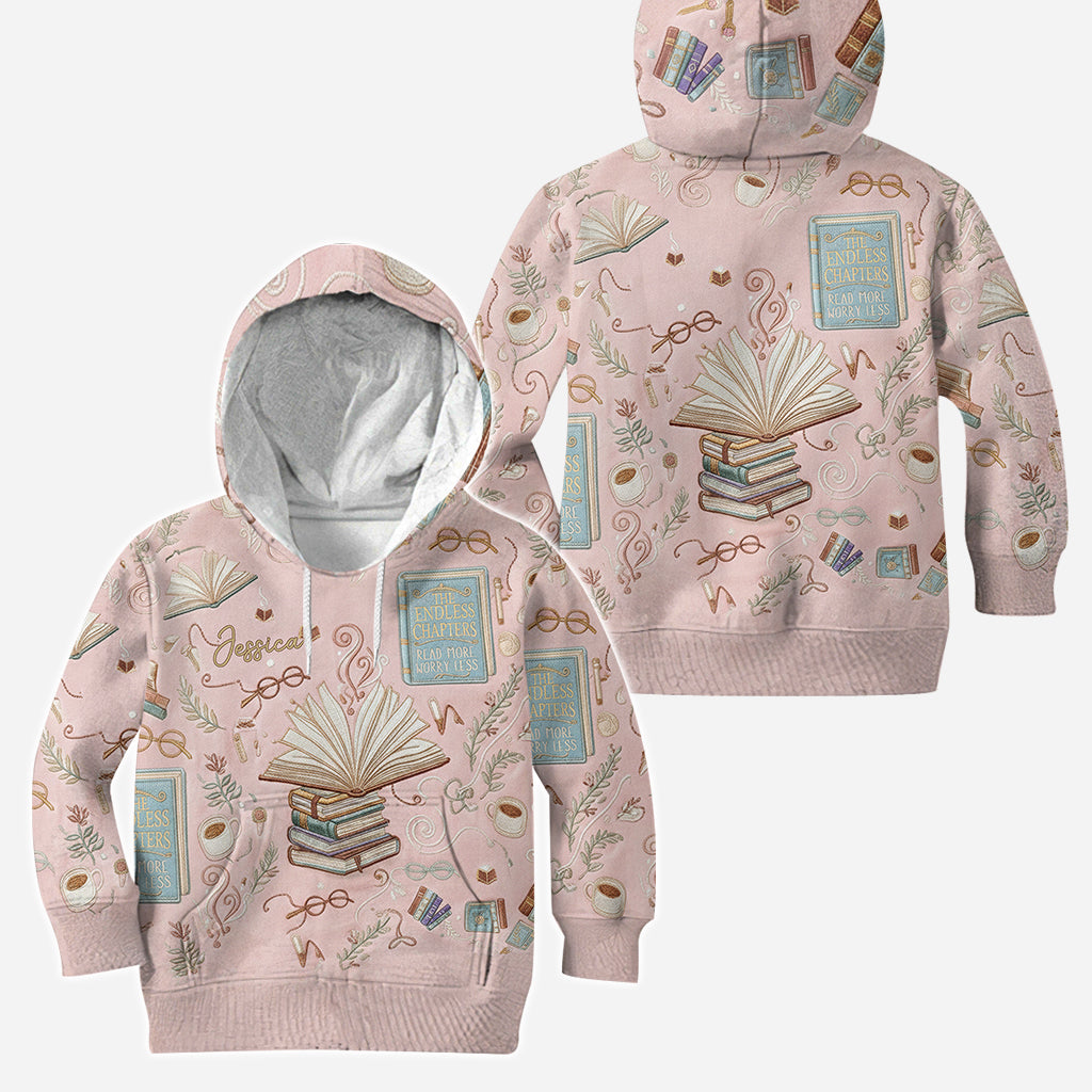 Einfach ein Mädchen, das Bücher liebt – personalisierter Buch-Hoodie und Leggings