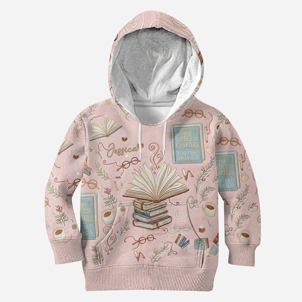 Einfach ein Mädchen, das Bücher liebt – personalisierter Buch-Hoodie und Leggings