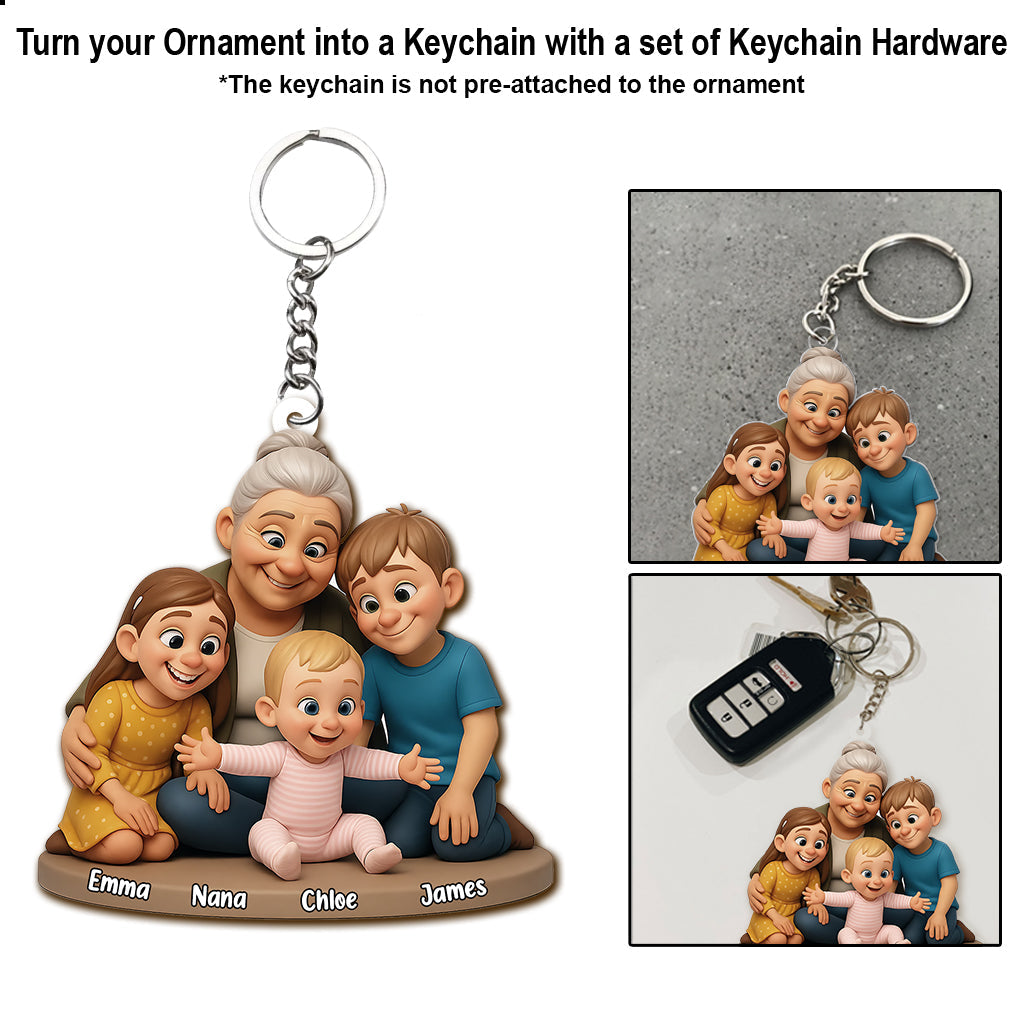 We Love You - Personalized Grandma Ornament