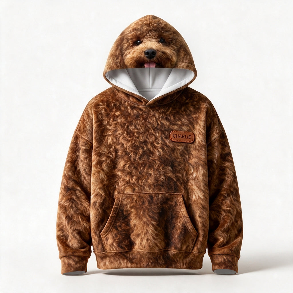 Cosplay Your Pet - Personalized Dog Full Face Zipper Hoodie