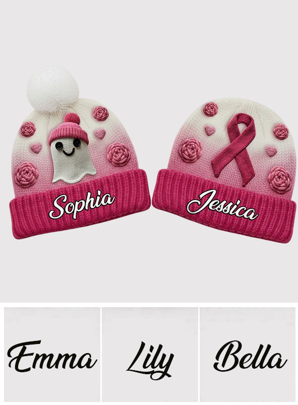 Faith Hope Love - Personalized Breast Cancer Awareness Beanie Hat