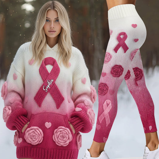 Wir tragen Pink – Personalisierter Hoodie und Leggings zur Sensibilisierung für Brustkrebs