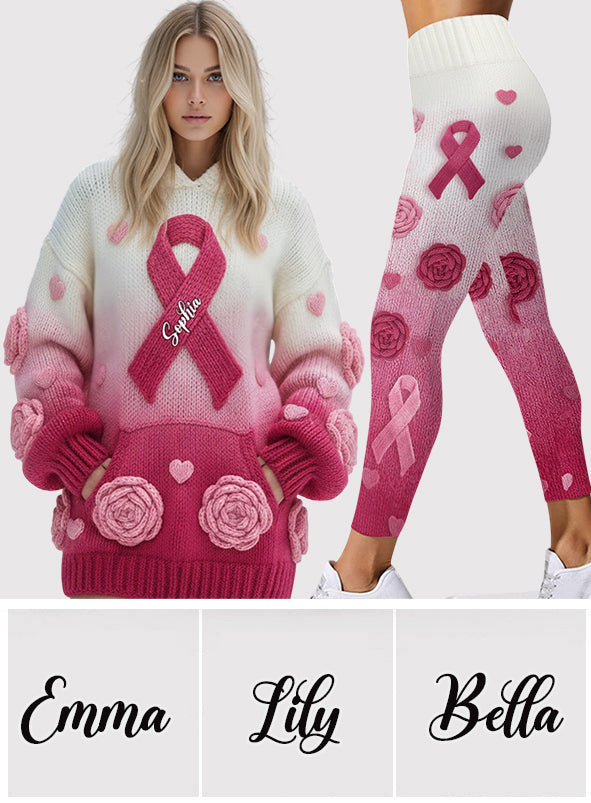 Wir tragen Pink – Personalisierter Hoodie und Leggings zur Sensibilisierung für Brustkrebs