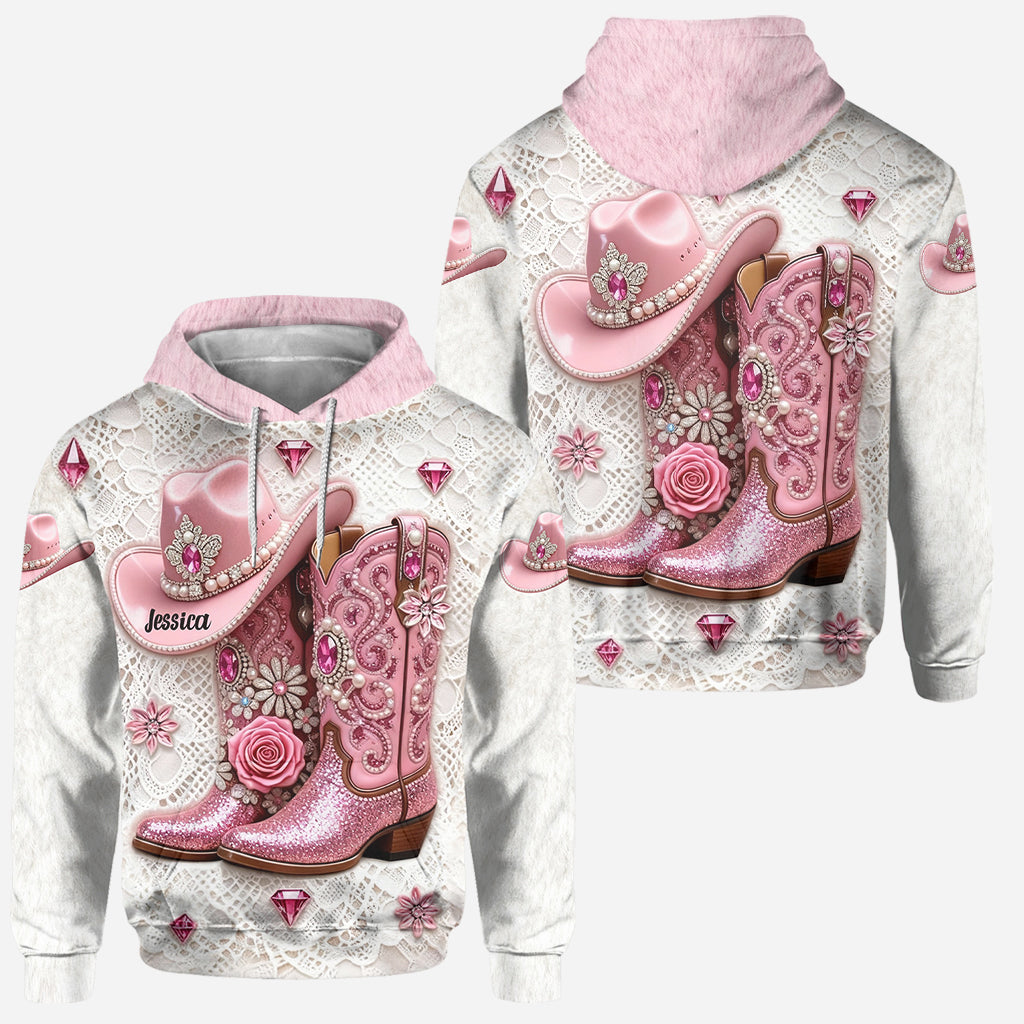 Starke Cowgirl – Personalisierter Cowgirl-Hoodie und Leggings