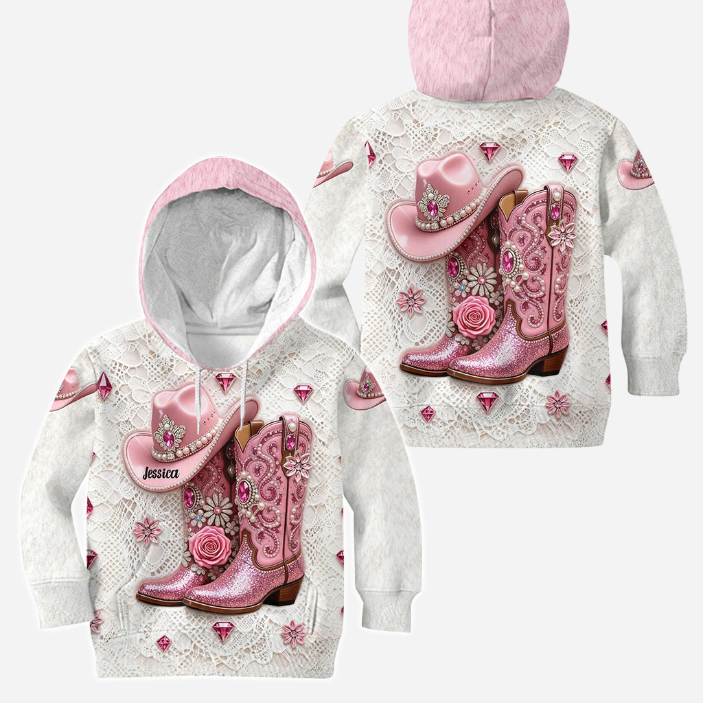 Starke Cowgirl – Personalisierter Cowgirl-Hoodie und Leggings