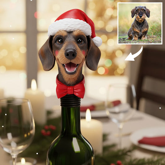 Xmas Resin Caricature - Personalized Family Bottle Stopper