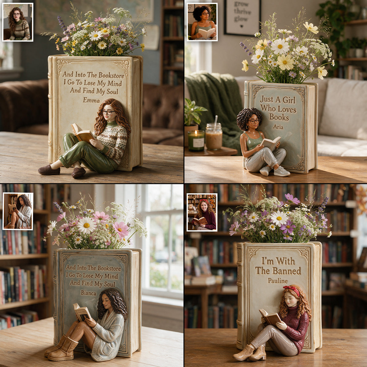 Book Lovers - Personalized Book Acrylic Pot