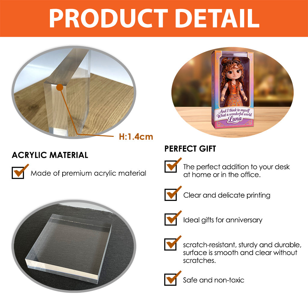 Hippie Soul – Personalisierte Acrylplakette in Hippie-Form