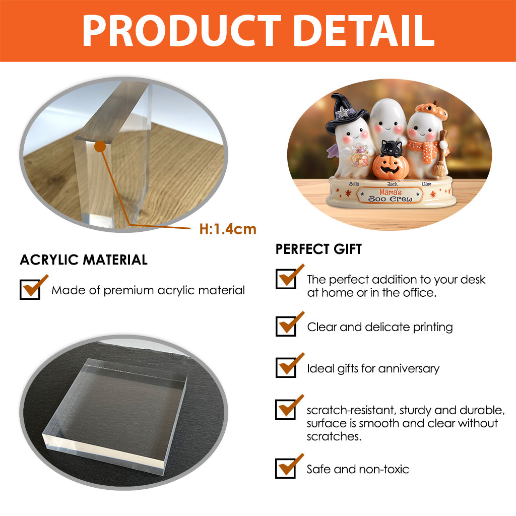 Boo Crew – Personalisierte Acrylplakette in Sonderform für Oma