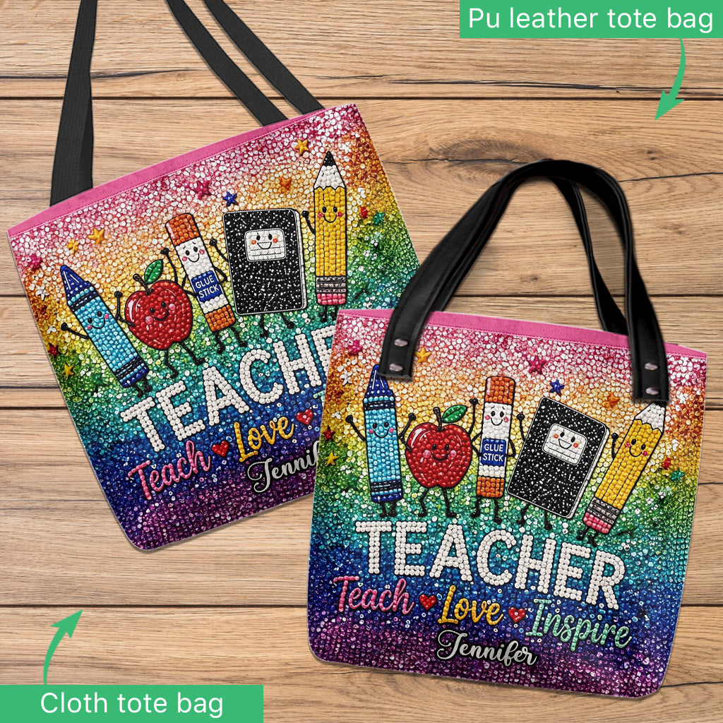 Teach Love Inspire - Personalized Teacher Tote Bag