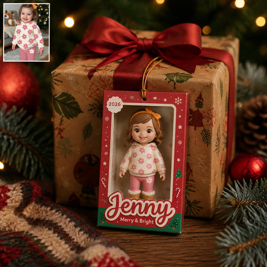 Niedlicher Kinderfoto - Personalisierte Kinderornament