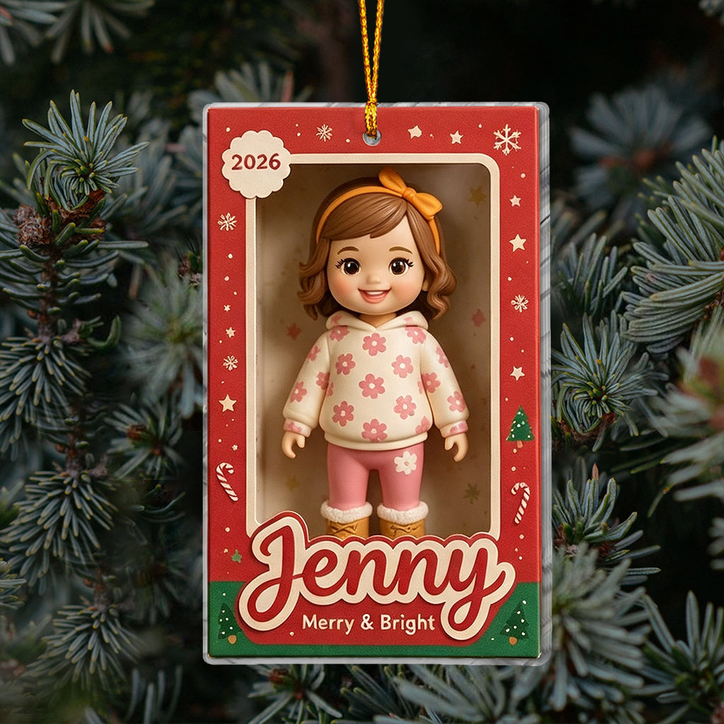 Niedlicher Kinderfoto - Personalisierte Kinderornament