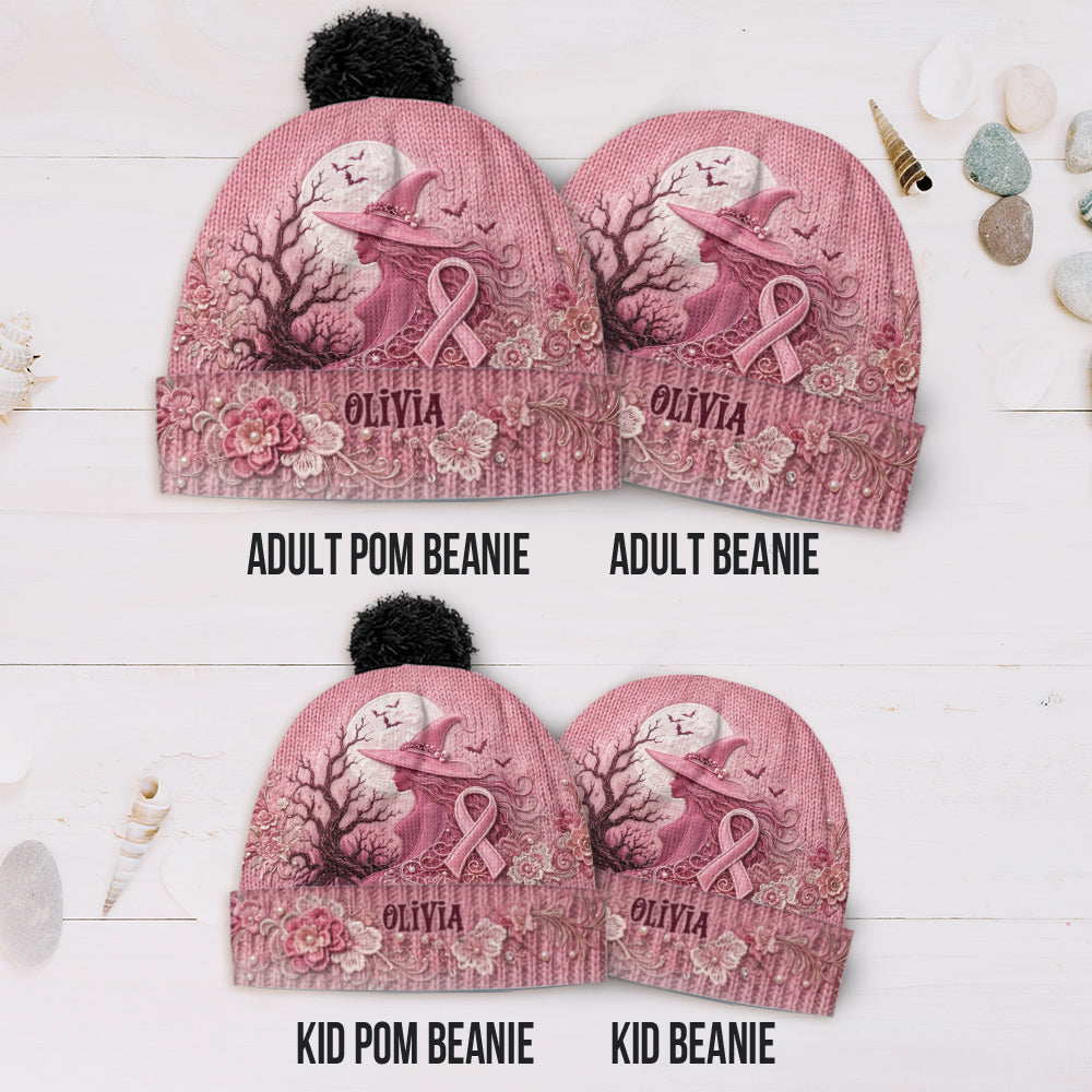 The Pink Witch - Personalized Breast Cancer Awareness Beanie Hat