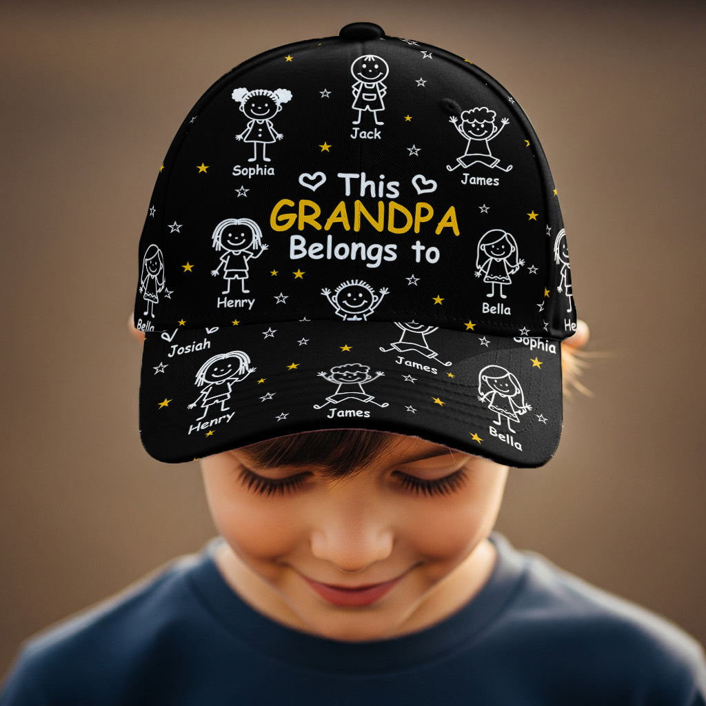 This Grandpa/ Dad Belong To - Personalized Grandpa Classic Cap