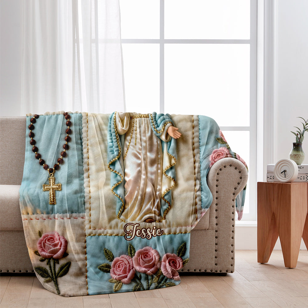 Our Lady - Personalized Christian Blanket