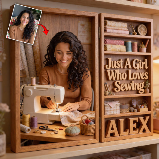 Just A Girl Who Loves Sewing - Personalized Sewing Acrylic Diptych