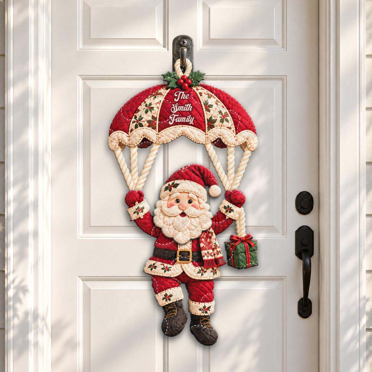 Ho Ho Ho - Personalized Christmas Quilted Door Hanger