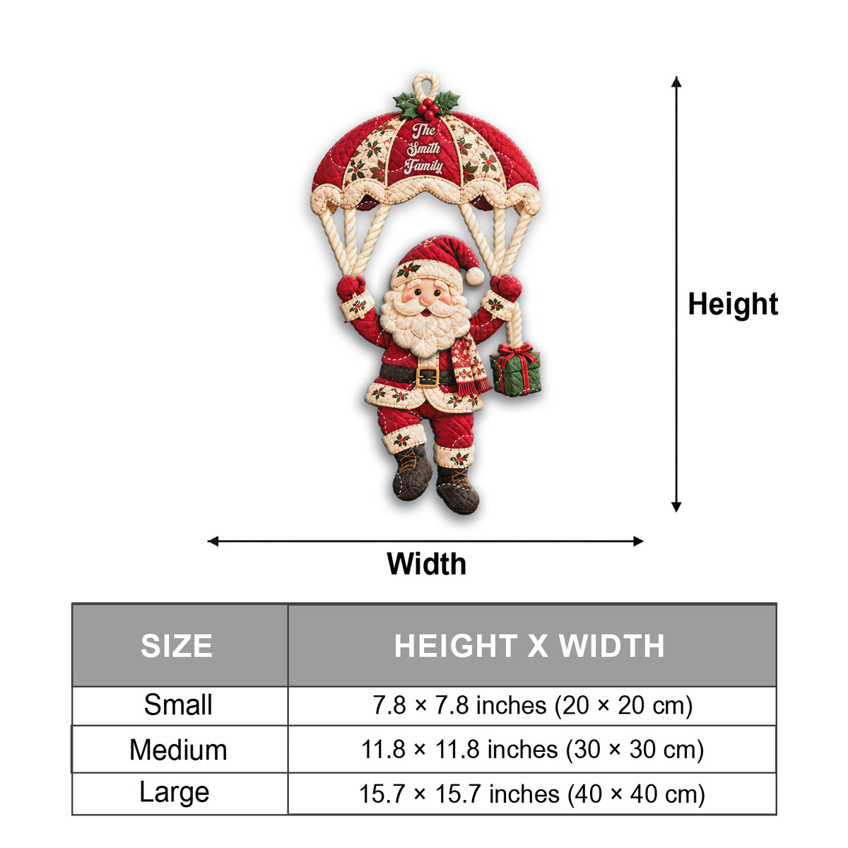 Ho Ho Ho - Personalized Christmas Quilted Door Hanger