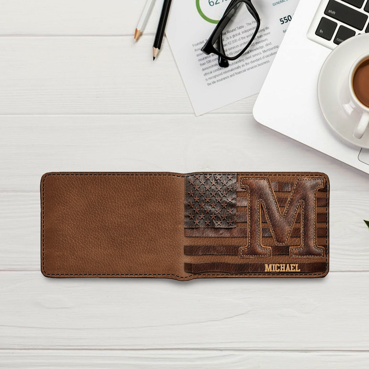Alphabet Leather – Personalisierte Ledergeldbörse