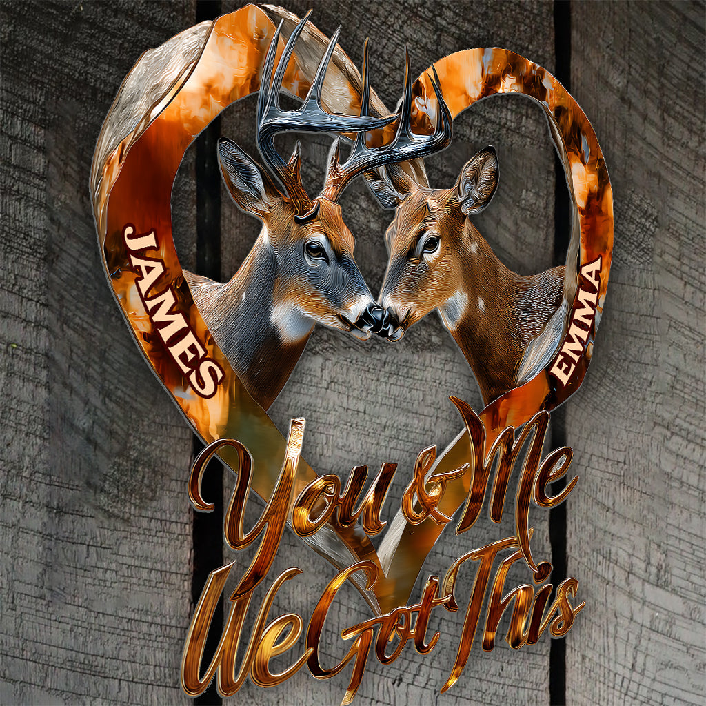 Du und ich, wir schaffen das – personalisiertes Jagd-Metallschild