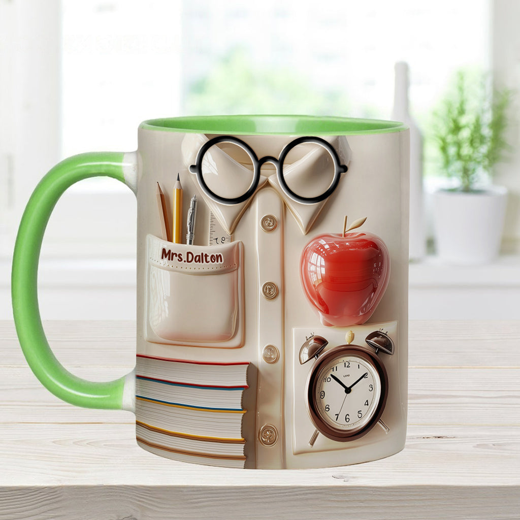 Teachers Who Love Teaching, Teach Children To Love Learning - Personalized Teacher Accent Mug