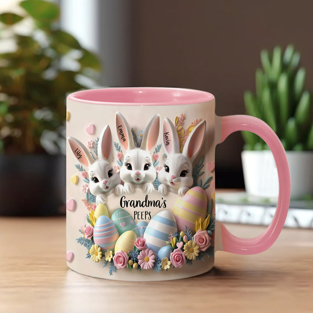 Grandma's Peeps - Personalized Grandma Accent Mug