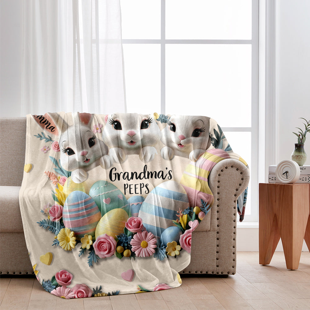 Omas Peeps – Personalisierte Oma-Decke
