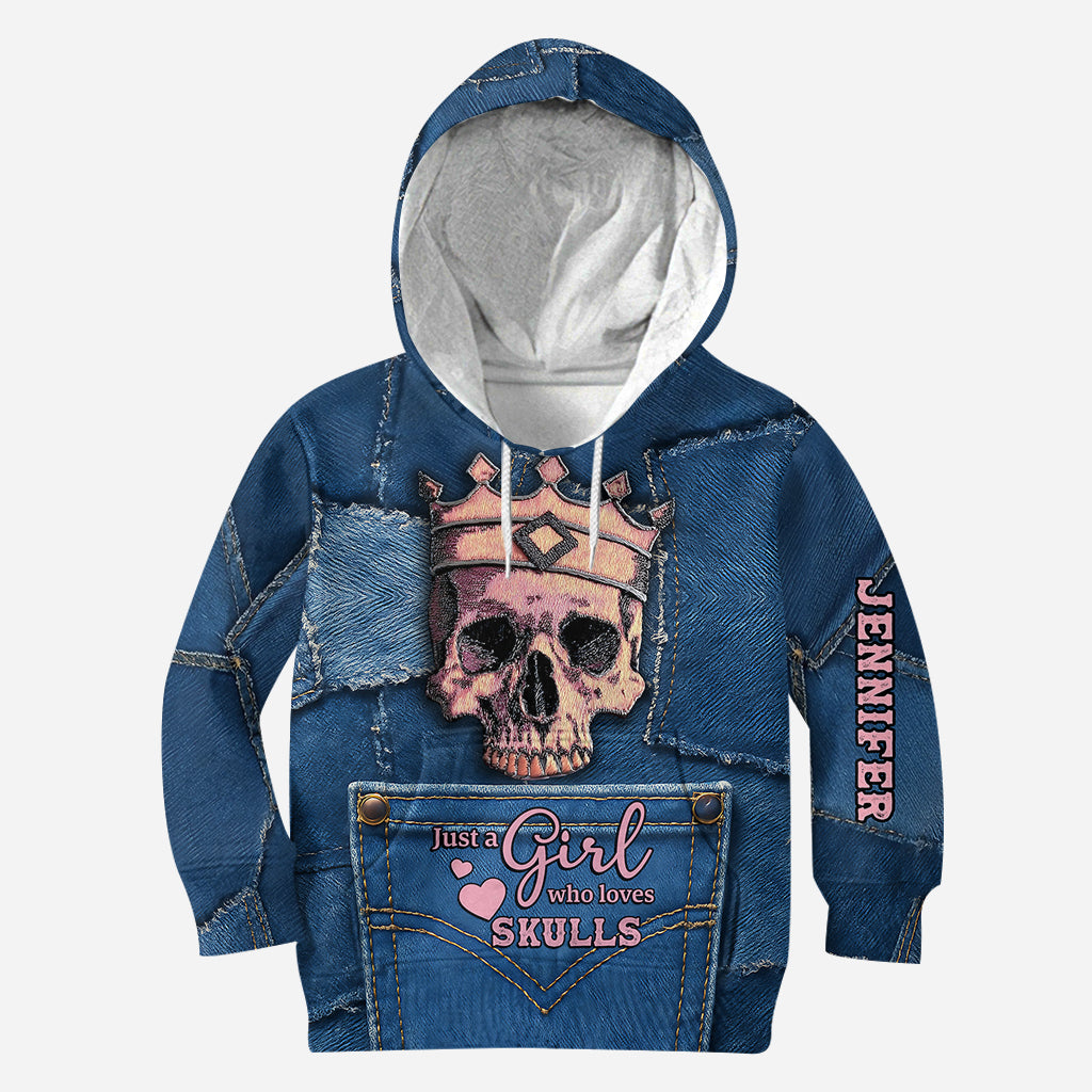 Gekrönter Totenkopf – Personalisierter Totenkopf-Hoodie und Leggings