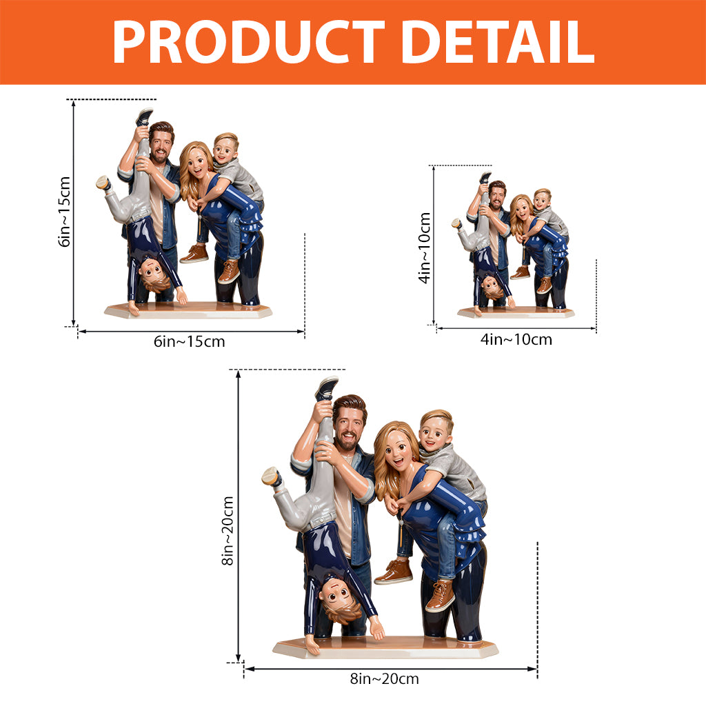 Unsere Familie – Personalisierte Acrylplakette in individueller Familienform