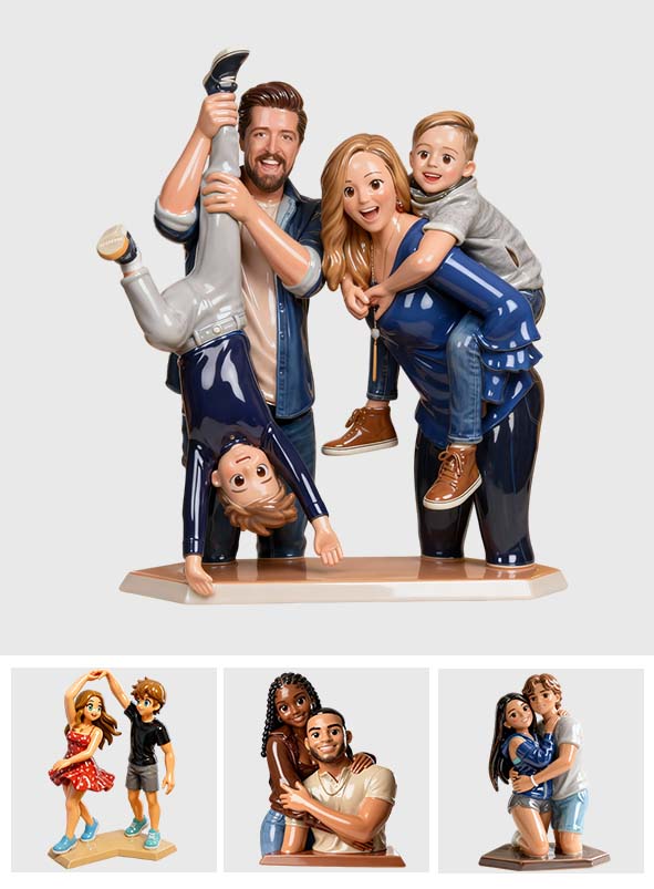 Unsere Familie – Personalisierte Acrylplakette in individueller Familienform