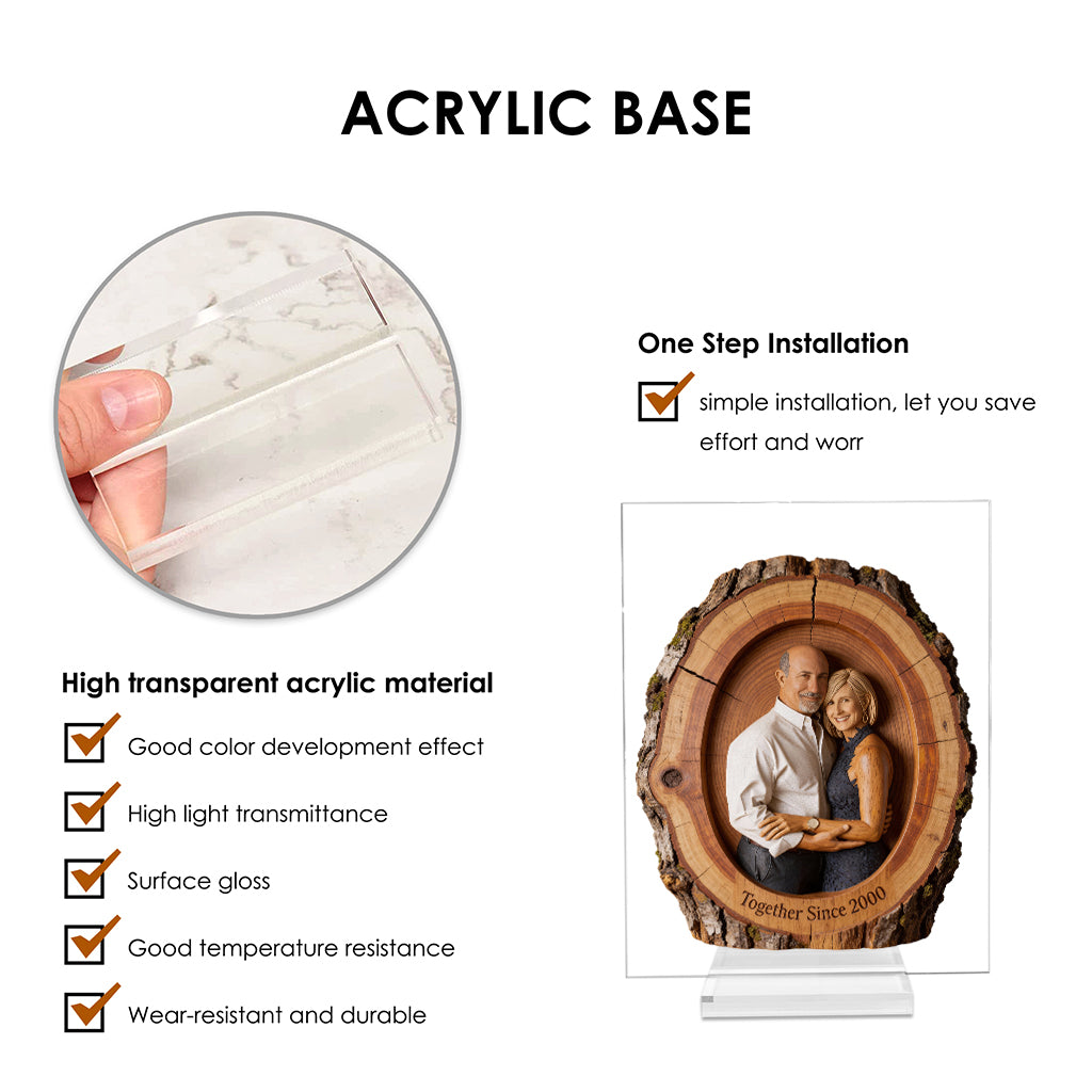 Ich gehöre dir – Keine Rückgabe oder Rückerstattung – Personalisierte Acrylplakette für Paare in individueller Form