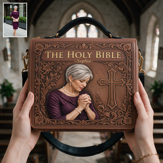 Sonntagskirche - Personalisierte Christliche Lederbibel-Hülle