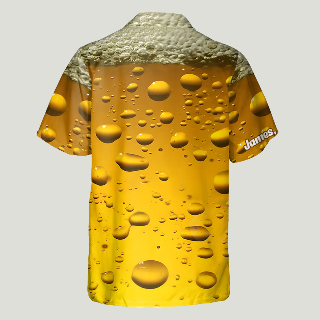 Das Vatersein mit einem Bier nach dem anderen überstehen – personalisiertes Hawaiihemd für Väter