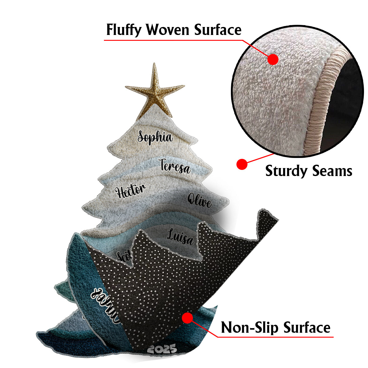 Our Family - Personalized Family Non-Slip Tufted Rug