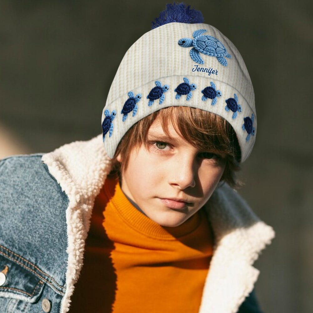 Love Turtle - Personalized Turtle Beanie Hat